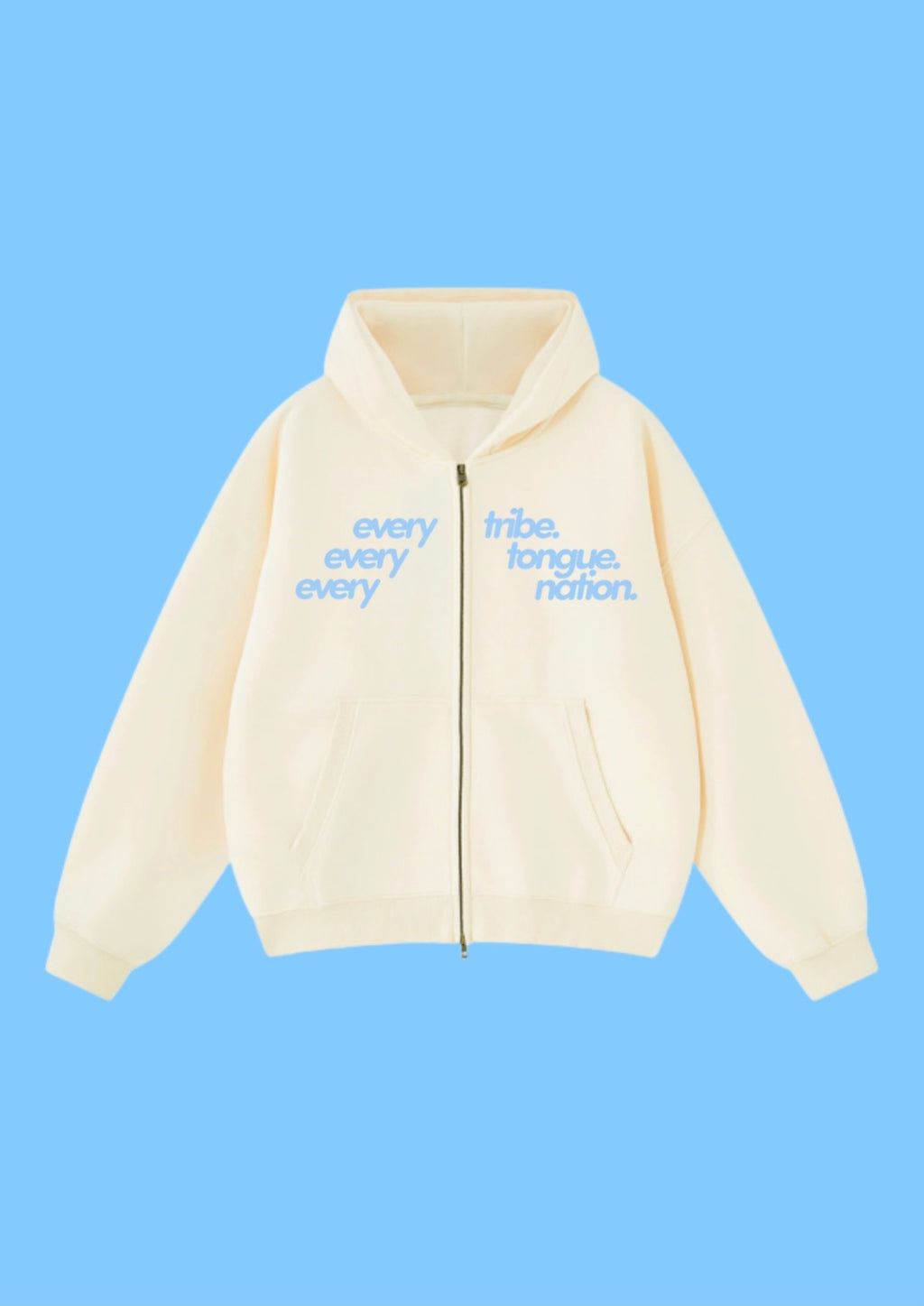 "Every Tribe" Boxy Zip Up