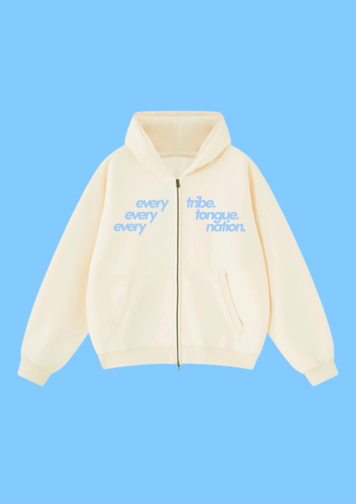 "Every Tribe" Boxy Zip Up