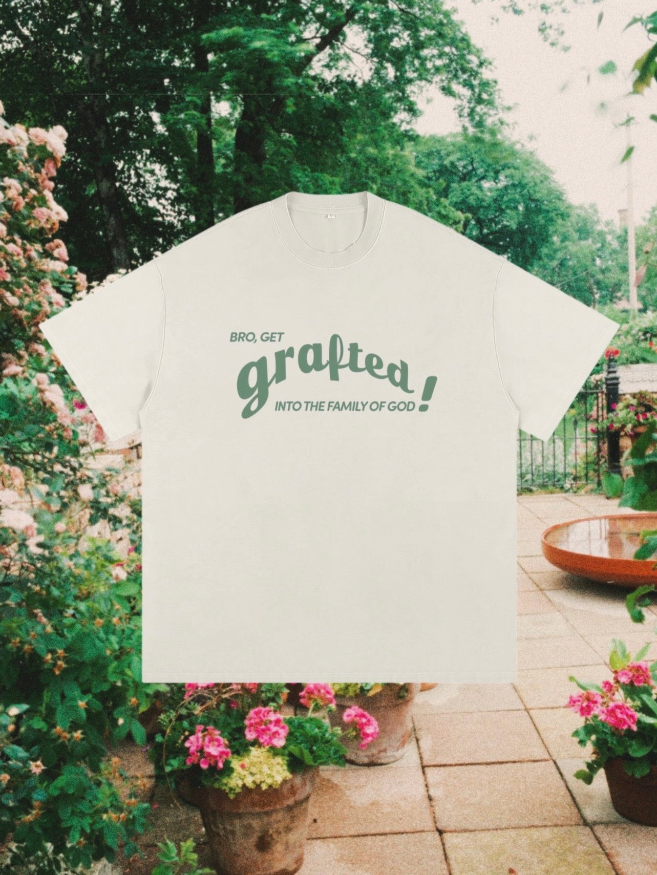 'Get Grafted' Heavyweight Tee - Garden (Oversized)