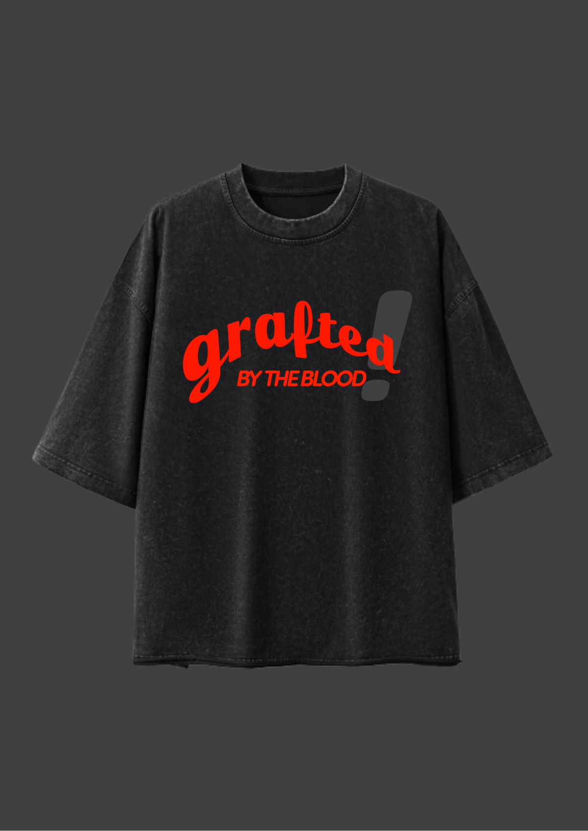 "By the Blood" Washed Boxy Tee