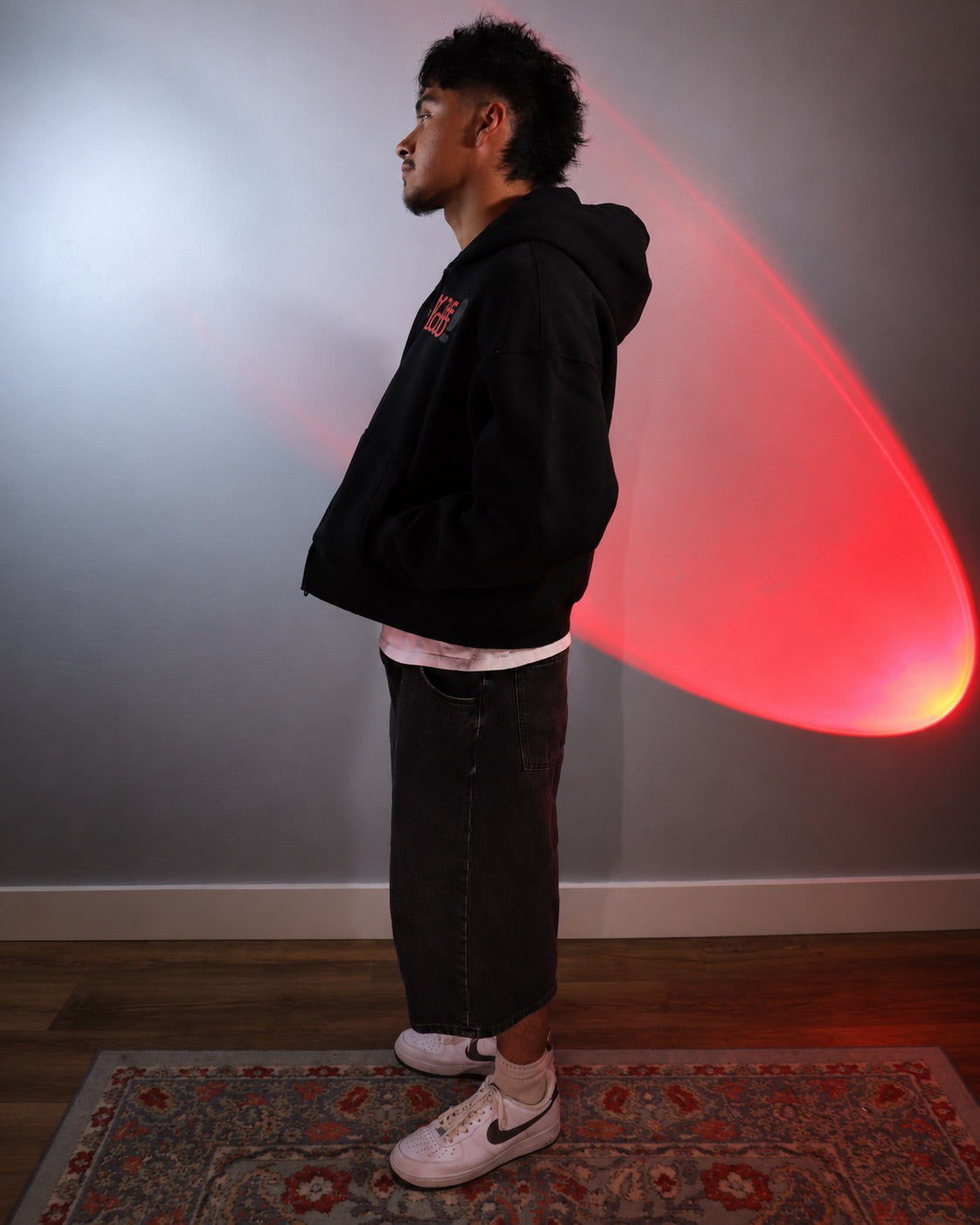 "By the Blood" Boxy Zip Up